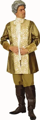 Produktbild von K31250836-46-48 beige-gold Herren Rokokojacke Prinzenkostüm Gr.46-48