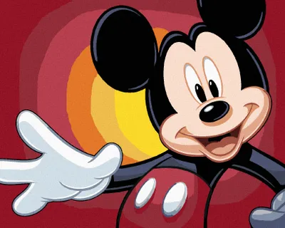 Obrázok produktu pre Zuty - Maľovanie podľa čísel - MICKEY MOUSE, 40x50 cm, vypnuté plátno na rám