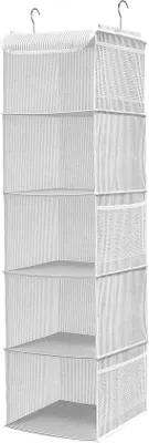 Produktbild von Famanu Hängender Kleiderschrank - 5 Fächer - mit Aufbewahrungstaschen - 30 x 30 x 108 cm