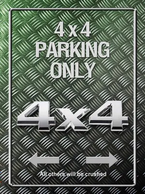 Produktbild von vianmo Holzschild 40x30 cm 4x4 Parking only all others