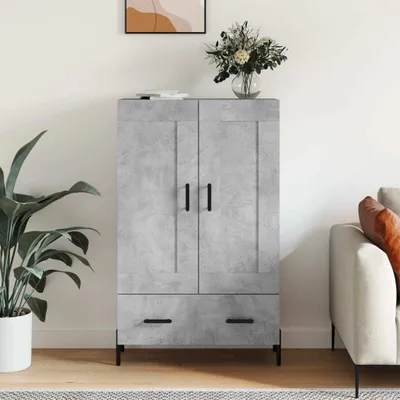 Produktbild von vidaXL Highboard Betongrau 69,5x31x115 cm Holzwerkstoff
