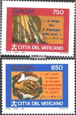 Produktbild von Briefmarken Vatikanstadt 1995 Mi 1141-1142 (kompl.Ausgabe) gestempelt Europa
