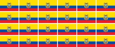Produktbild von Mini Aufkleber Set - Pack glatt - 33x20mm - selbstklebender Sticker - Fahne - Ecuador - Flagge / Banner / Standarte fürs Auto, Büro, zu Hause und die Schule - 24 Stück