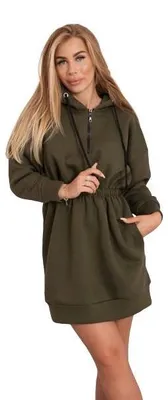 Obrázek produktu pro Izolované šaty s kapucí, khaki