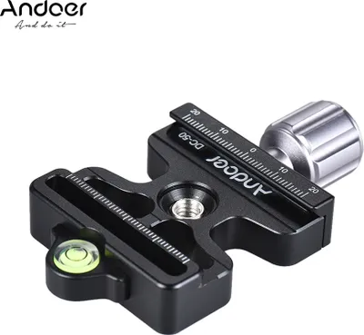 Obrázek produktu pro Andoer DC-50 Professional Univerzální rychloupínací knoflík z hliníkové slitiny s otvorem pro šroub 1/4" a 3/8" kompatibilní s rychloupínací destičkou Arca Swiss Standard a Manfrotto 200PL