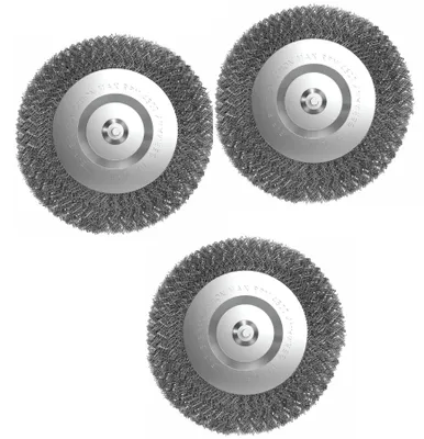 Produktbild von 3 Fugenbürsten | Metall | für Grizzly Tools Universalbürsten