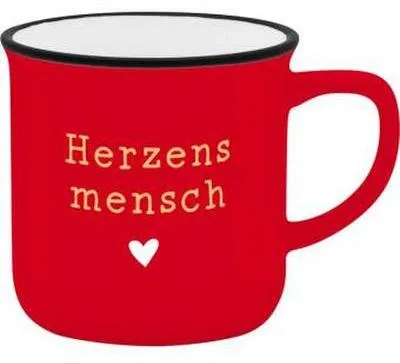 Produktbild von Sheepworld Espressobecher HERZENSMENSCH mit farbigem Motivdruck und passendem Text