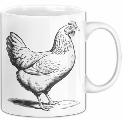Produktbild von Huhn Tier Bauer Tasse Becher Geschenk Lustige Geschenkidee Spruch (Weiß)