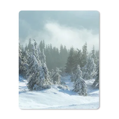 Produktbild von MuchoWow® Mauspad Mousepad Wald - Schnee - Winter 30x40 cm - Mousepads - Maus Mat - Pad - Mausunterlage - Mausmatten