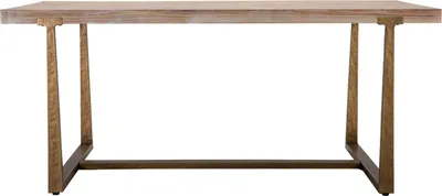 Image de FURNLUX Table à manger Ankara Marron 180cm / Couleur principale : Marron / Dimensions : 180 x 78 x 90 cm