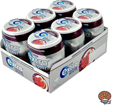 Obrázok produktu pre Extra® 452034 Extra® PROFESSIONAL WHITE HIMBEERE GRANATAPFEL Kaugummis 50 Dragees