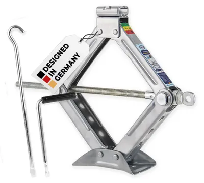 Obrázek produktu pro Hydraulický zvedák alca® 1,5t, automobilový zvedák s otočnou deskou, & GS, výškově nastavitelný (104–380 mm), stabilní konstrukce, ovládání klikou, velká nosná plocha, provozní teplota do –50 °C