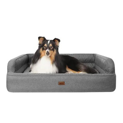 Imagen del producto de Cama para perros PARADISE: sofá cómodo para perros con laterales altos y funda desmontable. Dimensiones: 78 x 47 cm. Marca: Doggy