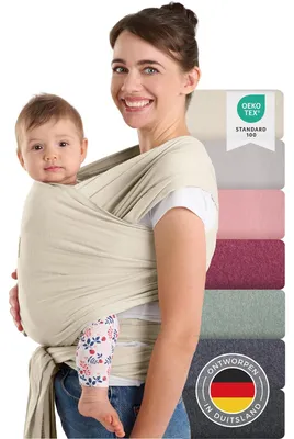 Produktbild von Babytrage aus Baumwolle, für Neugeborene bis 15 kg, 5,10 m lang, für Babys