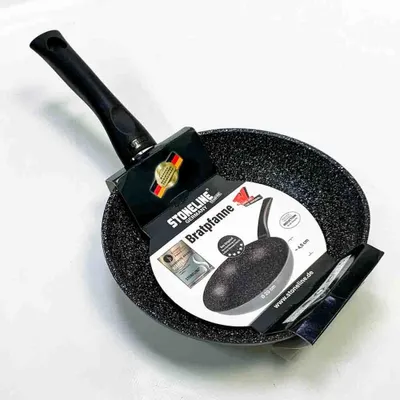 Produktbild von STONELINE Ceramic Bratpfanne 20 cm Keramikpfanne Induktion Antihaft Pfanne Keramikbeschichtung mit echten Steinpartikeln, Pfanne PFAS-frei, Für alle Herdarten, Backofengeeignet