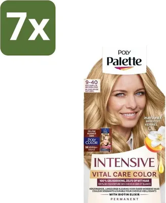 Image de Poly Palette – Coloration capillaire – 9-40 Blond beige naturel – 115 ml - Pack économique - 7 pièces