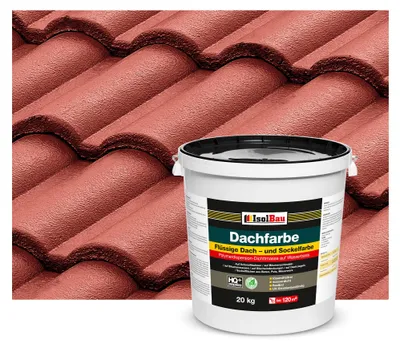 Produktbild von Isolbau Dachfarbe Rustikalrot 20 kg Sockelfarbe Fassadenfarbe Dachlack wetterfest UV-beständig