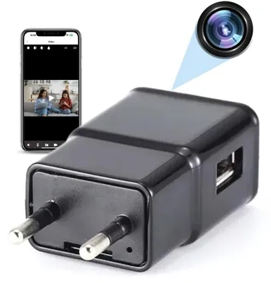 Zdjęcie produktu dla Ładowarka do Mała kamery USB iUni IP1000, Wi-Fi, Full HD, Gniazdo na kartę MicroSD, podgląd na żywo w telefonie