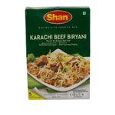 Shan Karachi Beef Biryani Gewürzmischung – Würzige Mischung für scharfes Rindfleisch-Biryani, 60g