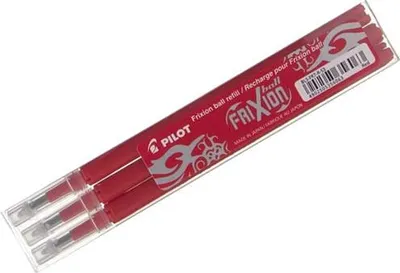 Zdjęcie produktu dla Pilot FriXion Ball, Czerwony, Średni, Czerwony, Przezroczysty, 0,35 mm, Pióro kulkowe, CE