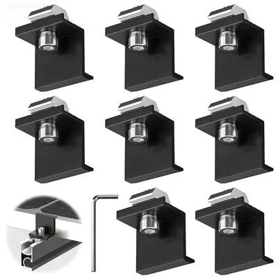 8er Set Alu-Endklemmen 30 mm Z-Halter für Solarmodule