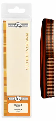 Produktbild von Taschenkamm Rhodoit, 14 cm, grob und fein, geteilt gezahnt, KI-generiertes Bild