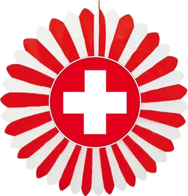 Produktbild von Dekofächer Schweiz, einseitig, 60 cm