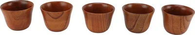 Obrázok produktu pre Wooden Tea Cups Handmade Multifunctional Safe Eco Friendly Solid Wood Teacups for Drinking Tea Coffee Wine Beer Hot Drinks 5 Pcs