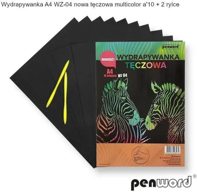 Obrázok produktu pre Dúhový stierací blok A4 10 listov WZ-04
