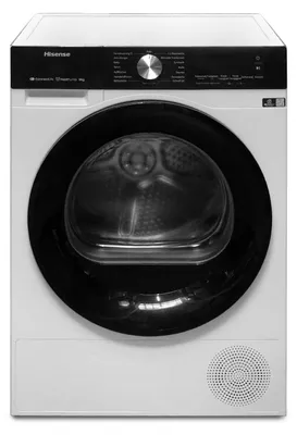 Produktbild von Hisense 3S Freistehender Wäschetrockner mit Wärmepumpe, 8 kg, Freistehend, Frontlader, Wärmepumpe, Weiß, Drehregler, Berührung, Links/Rechts