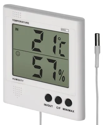 Obrázok produktu pre EMOS Digitálny teplomer s vhlkomerom, drôtový snímač E8471