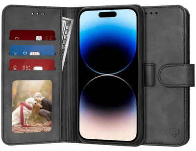 Obrázek produktu pro Techsuit Diary Book Wallet flip cover pro Apple iPhone 14 Pro - Černý