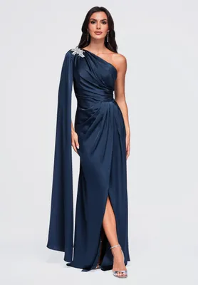Produktbild von LARICA Kleid asymmetrisch glamour festlich LA-OM-DLR469 navy S