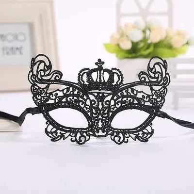 Produktbild von Schwarze Spitzenmaske - Maskenballmaske - Schwarz - Einheitsgröße - Verkleidung - Karneval - Venezianische Maske - CHPN