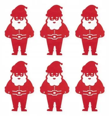 Produktbild von PartyPal Nikolaus Besteckhalter Weihnachten rot 6 Stück