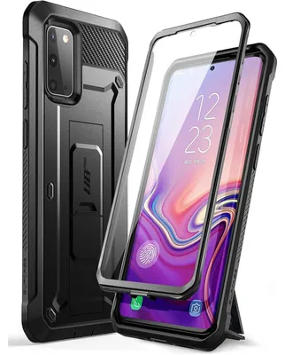 Obrázok produktu pre Ochranné puzdro pre Samsung Galaxy S20 (6,2") s ochranou obrazovky, stojanom a klipom na opasok, čierna farba