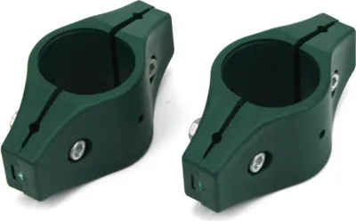 Produktbild von garden-center Mittelschelle Pfostenschelle Kunststoff grün 38 mm 2er Set für runde Zaunpfosten