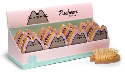 Zdjęcie produktu dla Szczotka do włosów bambusowa Pusheen