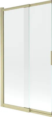 Produktbild von Mexen Fox Duschabtrennung 2-flügelig, verschiebbar 100 x 150 cm, transparent, gebürstetes Gold - 891-100-002-55-00