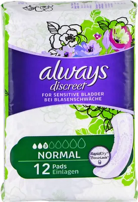 Obrázek produktu pro always 8700216179386 always Slipeinlagen discreet Normal, 12 St.