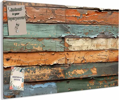 Produktbild von Magnettafel 60x40cm magnetisch & beschreibbar Metall-Board - Antike Holzplanken