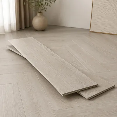 Image de QEENTOE : Dalles de sol en PVC vinyle adhésives, pose facile, imperméables et antidérapantes, imitation bois chêne (18 pièces, 2,51 m²)
