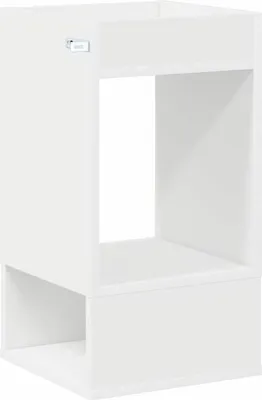 Image de Table d'appoint Blanc 30 x 30 x 56 cm Bois d'ingénierie