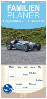 Produktbild von Familienplaner 2027 - Bergrennen - Klausenpass mit 5 Spalten (Wandkalender, 21 x 45 cm) CALVENDO