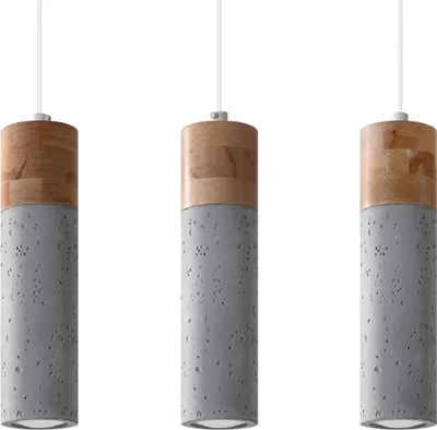 Produktbild von Hängeleuchte ZANE 3 grau 3xGU10 10W betoNicht zutreffendrewnein 120x6x45cm Sollux Lighting