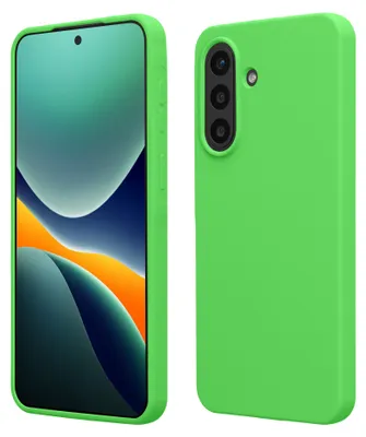 Produktbild von kwmobile Handyhülle für Samsung Galaxy A57 5G Hülle - Case Silikon - Kabelloses Laden - Schutzhülle Cover in Limettengrün