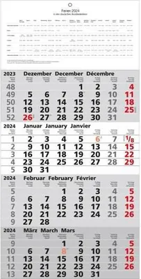 Produktbild von Kalender 4-Monatskalender 2026 60 x 30 cm