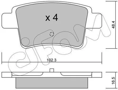 Produktbild von CIFAM Bremsbeläge Satz Hinten Bremsklötze für CITROËN C4 Grand Picasso I (UA) 822-801-0