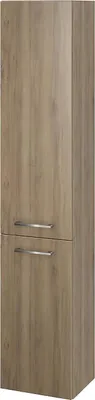 Produktbild von BADLAND Badezimmer Hochhängeschrank Hochschrank mit 2-Türen LARA 150x30x25 Nussbaum