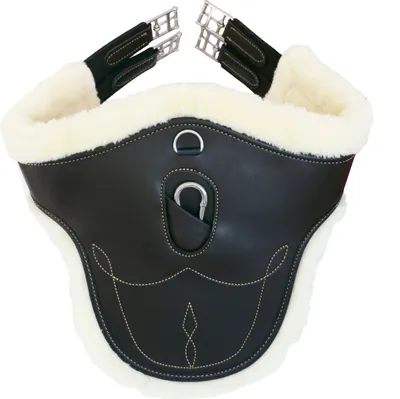 Produktbild von Kentucky Horsewear Stollengurt mit Lammfell Sattelgurt Lammfellgurt Schwarz